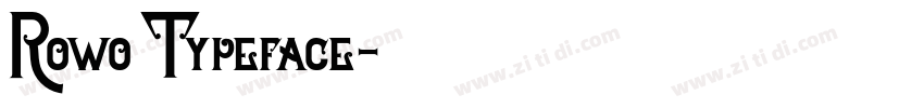 Rowo Typeface字体转换